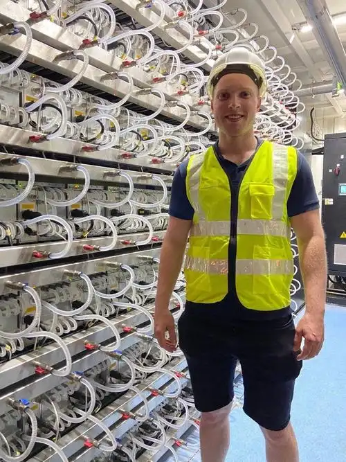 A large cryptocurrency mining farm