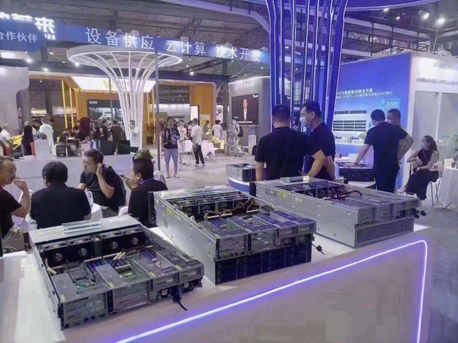 High-tech mining farm with AI monitoring and efficient cooling systems