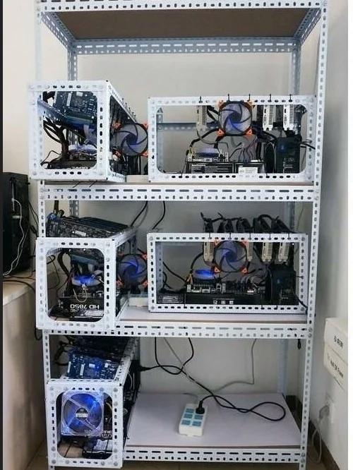 State-of-the-art Bitcoin mining rig setup in Singapore mining facility